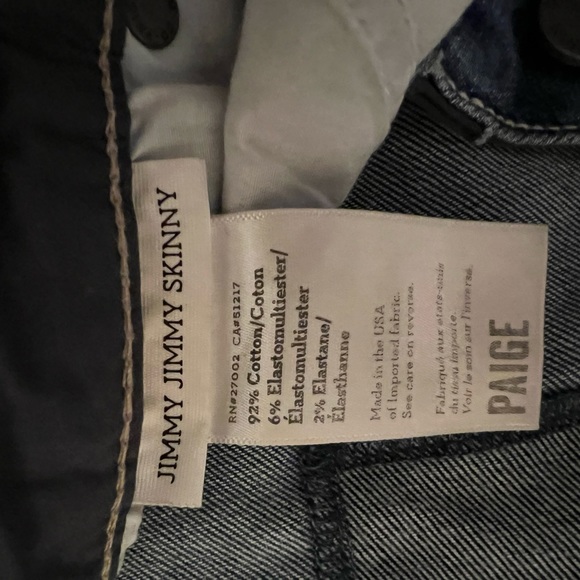 Paige Jeans
Style: Jimmy Jimmy Skinny
Size: 28
Color: Light Blue-patching - Picture 5 of 5